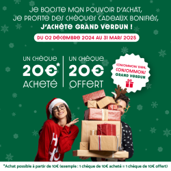 Chèque cadeau bonifié dématérialisé